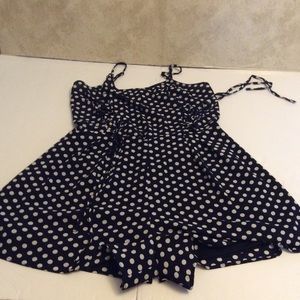 C women’s romper poke a dot lined lightweight mm